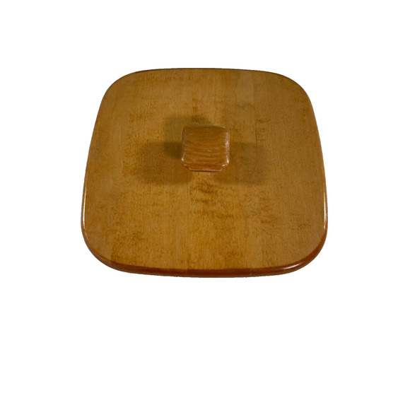 Longaberger Basket Woodcrafts Square Lid w/Knob Classic 7.5"L X 7.5"W - Picture 1 of 2